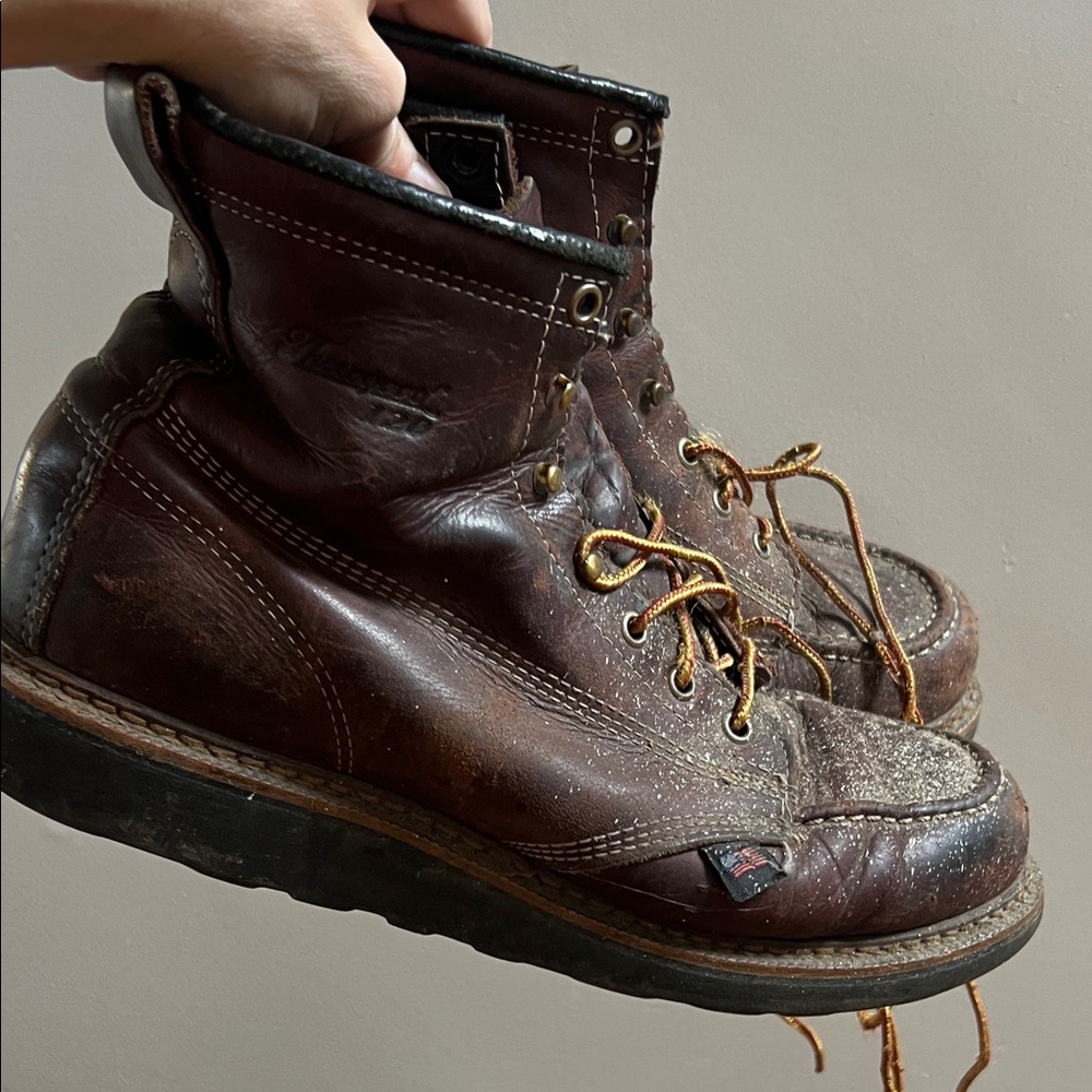Thorogood 120 Men's Brown Leather Work Boots - Classic Lace-Up